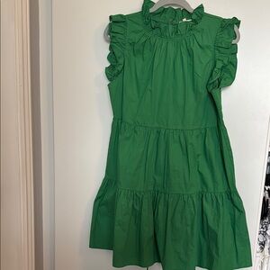 Green Ruffled Women’s Dress